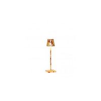 lampara de mesa led poldina pro micro red gold leaf craquele recargable y regulable con bateria de hasta 12 horas