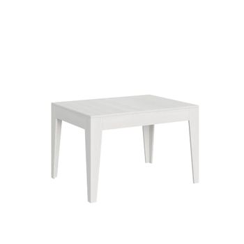 Mesa extensible 90x120/180 cm efecto madera fresno blanco