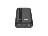 powerbank - cellularline essential 10000 mah 12 w hasta 72h de carga usb c a negro