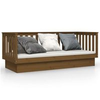 sofa cama  cama para adultos de madera maciza de pino marron miel 75x190 cm