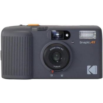 Cámara Analógica Kodak Snapic A1 Reutilizable 35mm Flash Integrado Gris