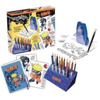 set de dibujo lansay magic lign naruto con proyector y 100 ilustraciones