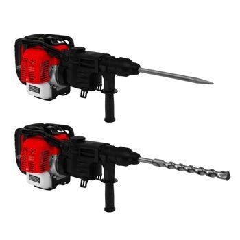 Martillo Perforador Inalámbrico Motor Gasolina 32.6cc 2 Tiempos 0.9kw 7500 Rpm
