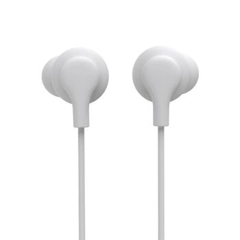 Auriculares Hama Popply con cable Jack 3,5 mm, control en línea y micrófono blanco
