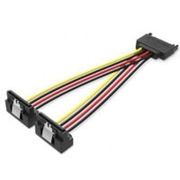cable alimentacion vention kdbbb sata macho a 2x sata hembra 015m 18awg negro