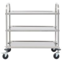 carrito de cocinarestanteria de cocina carrito de servir de 3 alturas 95x45x835 cm acero inoxidable
