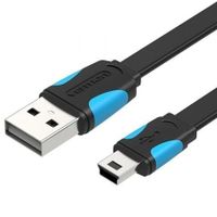 cable usb vention vas-a14-b150 15m 480mbps azul negro mini usb macho-macho