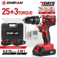 taladro electrico 3 en 1 onevan 253 con par de torsion taladro de impacto inalambrico herramientas electricas para la renovacion de muebles trabajos en madera atornillado y perforacion de