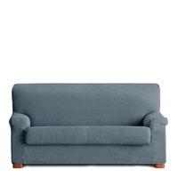 funda de sofa 3 plazas elastica premium con funda cojin aparte e incluida muy suave gris 180 - 210 cm
