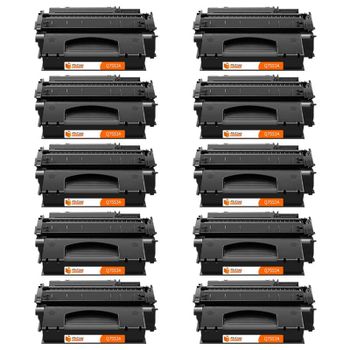 PcCom Essential HP Q7553A/53A Tóner Compatible Negro Pack 10