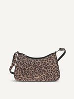 caprice handbag beige made of leather and textile size 1