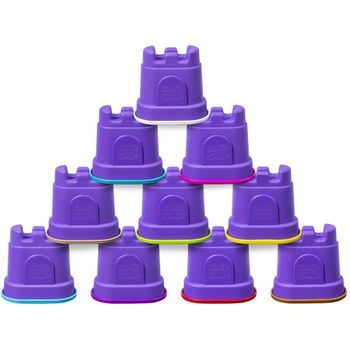 Arena Cinética Con 10 Contenedores En Forma De Castillo Kinetic Sand