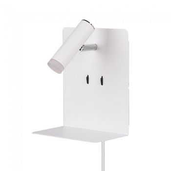 Aplique led con repisa y usb element (3w)