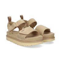 ugg sandalias planas mujer - beige talla 9