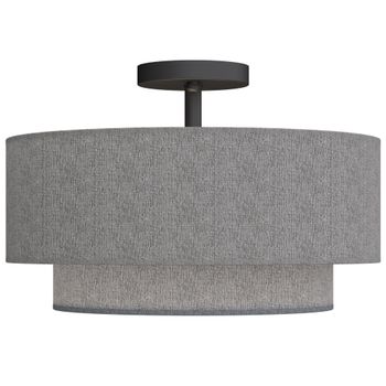 HOMCOM Lámpara de techo, lámpara colgante con dobles pantallas efecto lino, Taupe