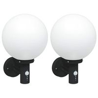 luz de pared exterior 2 pcs negro 28 x 25 x 38 cm vidaxl