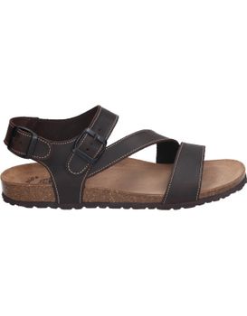 Sandalias De Piel Para Hombre Interbios 9557 Marrón Oscuro 44