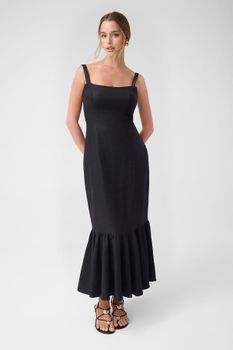 Vestido Mezcla De Lino