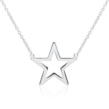 Cadena estrella de plata 925