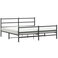 cama matrimonial  cama para adulto  estructura cama sin colchon con estribo metal negro 200x200 cm