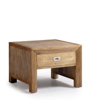 mesa de centro un cajon de madera marron anch 60 cm