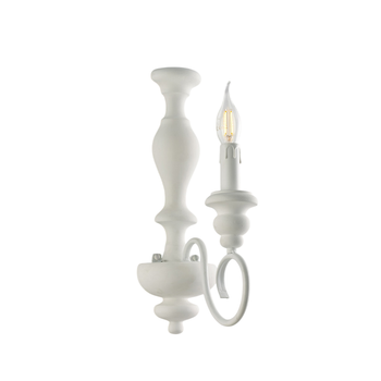 Aplique Cascina En Madera Y Hierro Lacado Blanco Shabby 1 Luz .13 P.21 Bl265-ap1-bco