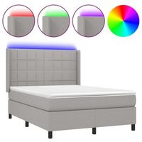 cama tapizada 193x147x128 cm  - gris