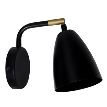 Aplique de pared articulado metal negro Pantalla negro