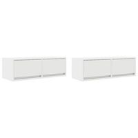 muebles de tv 2 uds  mueble de salon  mesa de tv blanco 80x31x255 cm madera de ingenieria