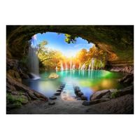 papel pintado 3d - turquoise lake 350x245 cm