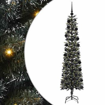 Árbol De Navidad Artificial Verde 210 Cm Pvc, Plástico Y Acero Vidaxl