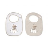 set de 2 baberos de rizo dreamy flight beige