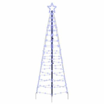 Árbol De Navidad Led Con Estacas De Tierra Azul 250 Cm Hierro Vidaxl