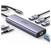 hub ugreen 6 puertos 5 gbps modelo 15598 con hdmi y gigabit ethernet