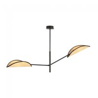 lampara de techo cano ratan 2 luces