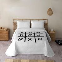 icehome - colcha bouti estampado - gramaje 70 gramos - cama 135 - 3n raya