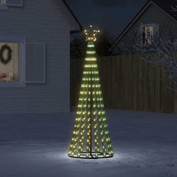 Árbol De Navidad | Decoraciones De Navidad Cono De Luz 275 Leds Blanco Cálido 180 Cm Cfw572612