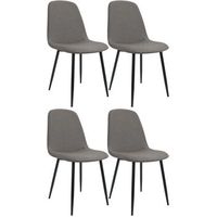 set de 4 sillas de comedor maryam tela gris claro 54x45x88 cm clp