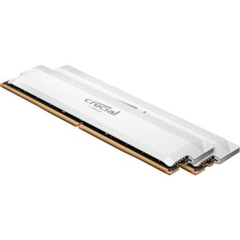 Memoria RAM Crucial Pro CP2K32G64C40U5W 64GB 2x32GB DDR5 6400MHz CL40 AMD EXPO Intel XMP Disipador Blanco