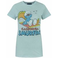 junk food camiseta california smurfin para mujer