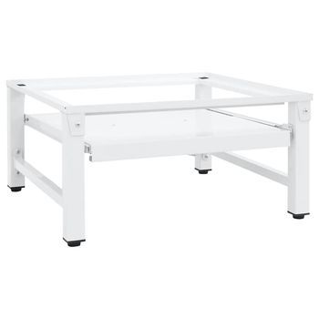 Soporte Pedestal Para Lavadora Con Estante Extraíble Blanco Vidaxl