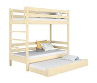 litera de madera con cajon para colchon n03 pino incoloro