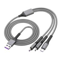cable usb-a de 66w 5a a type-cmicro usb de cobre con nucleo para carga rapida y transmision de datos de 12 m de largo