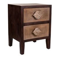 mesita de madera marron 45x40x60