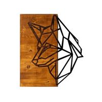 decoracion pared de madera kurt nogal negro 50x58 cm