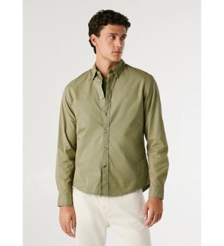 Pepe Jeans para hombre. PM3090843 Camisa Charly verde (M), Azul, Casual, Algodón, Manga larga