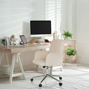 Silla home office tela beige