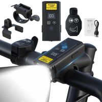 faro de bicicleta bikight q09l con control remoto inalambrico y bocina sensor de luz inteligente pantalla digital de b