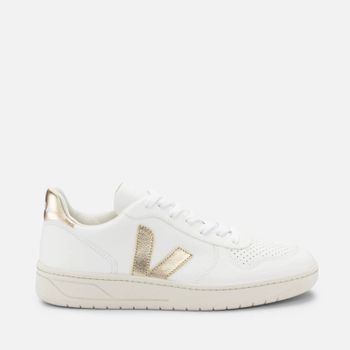 Veja V-10 Chrome-Free Leather Trainers - UK 3