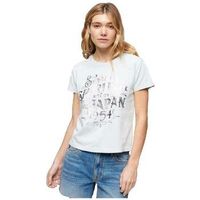 superdry camiseta t-shirt workwear ajuste bleu para mujer